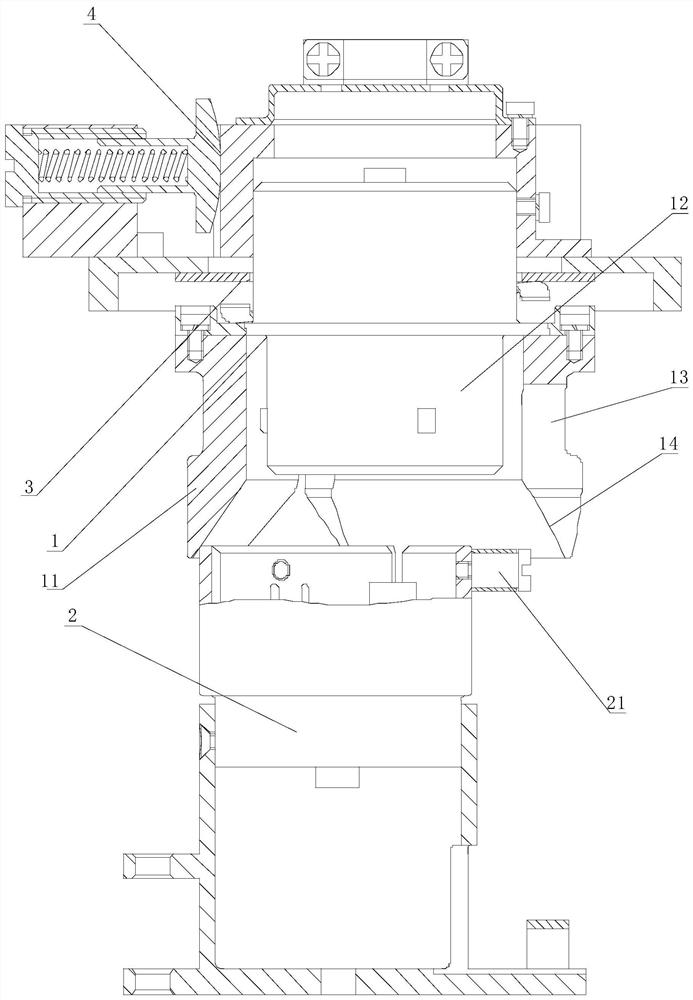 A kind of in-line straight-pull floating connector