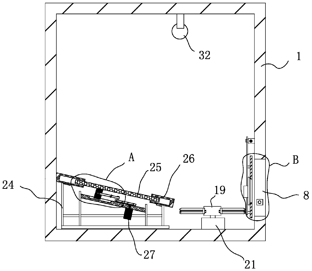 Vibration-type intelligent unloading device for train box hopper