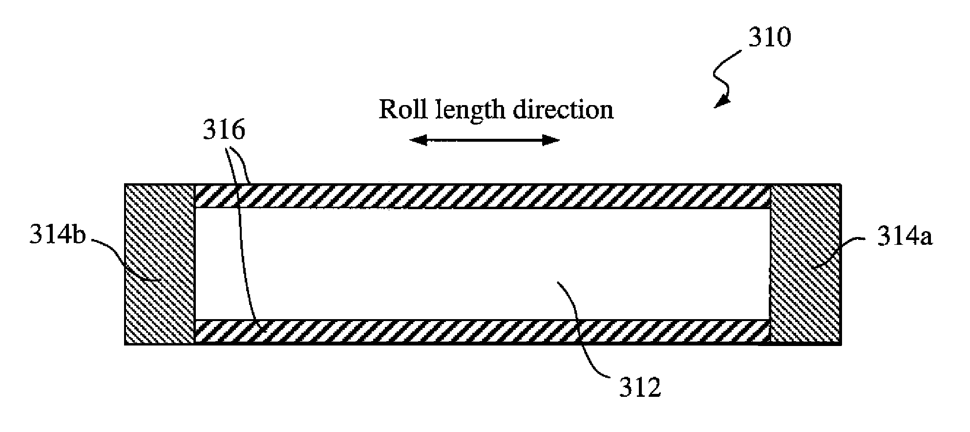 Optical film composite having spatially controlled adhesive strength