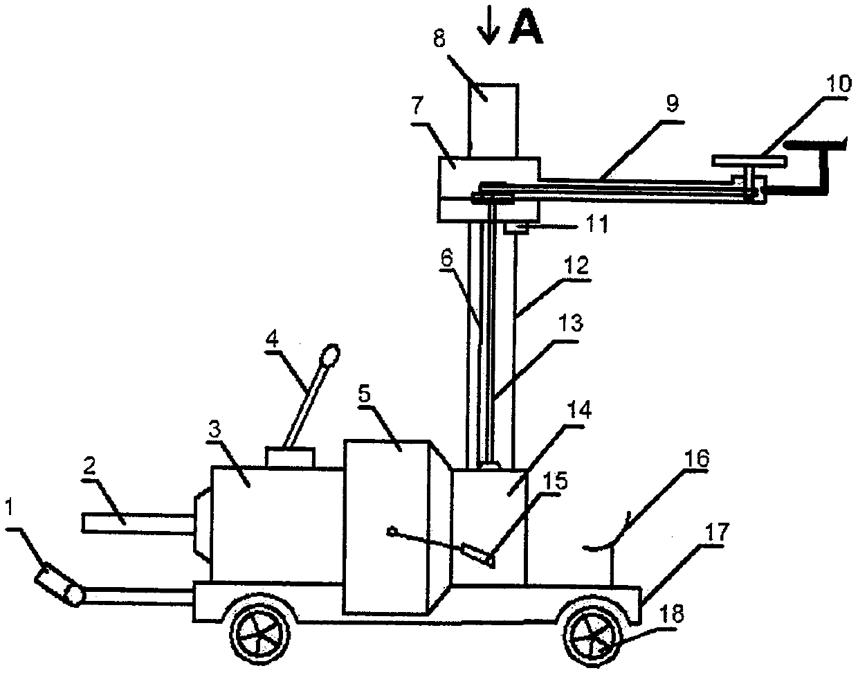 Double arm grape branch pruning machine