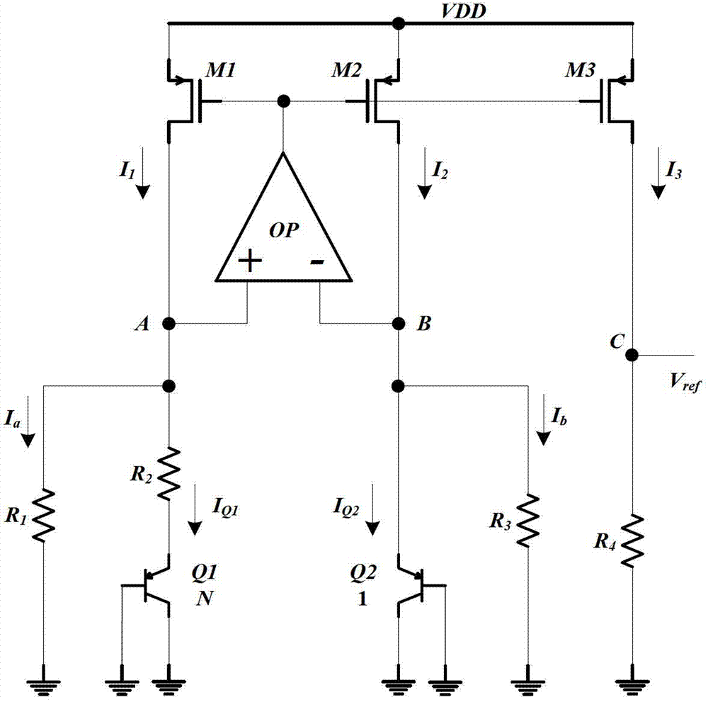 Low-static-power current-mode band-gap reference voltage circuit
