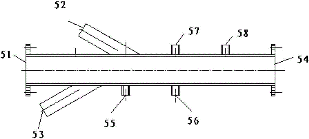 Simulation device for variable mass flow of oil-gas-water three-phase fluid in wellbore with complex structure