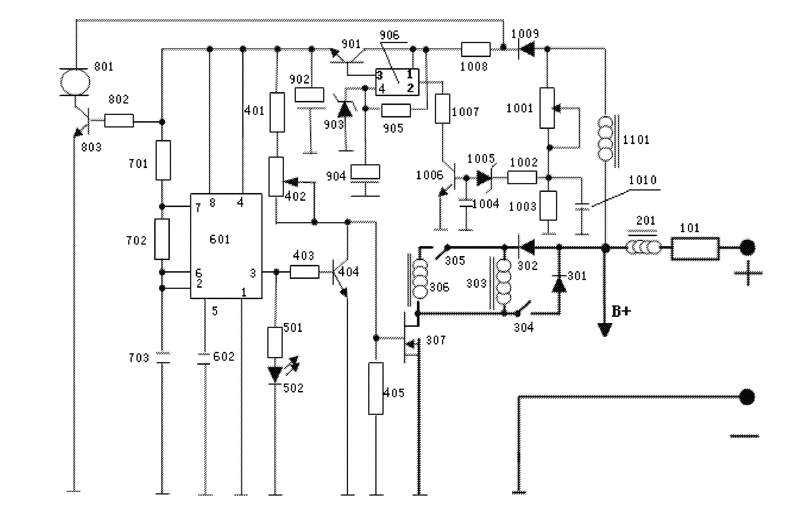 Automobile electronic regulator