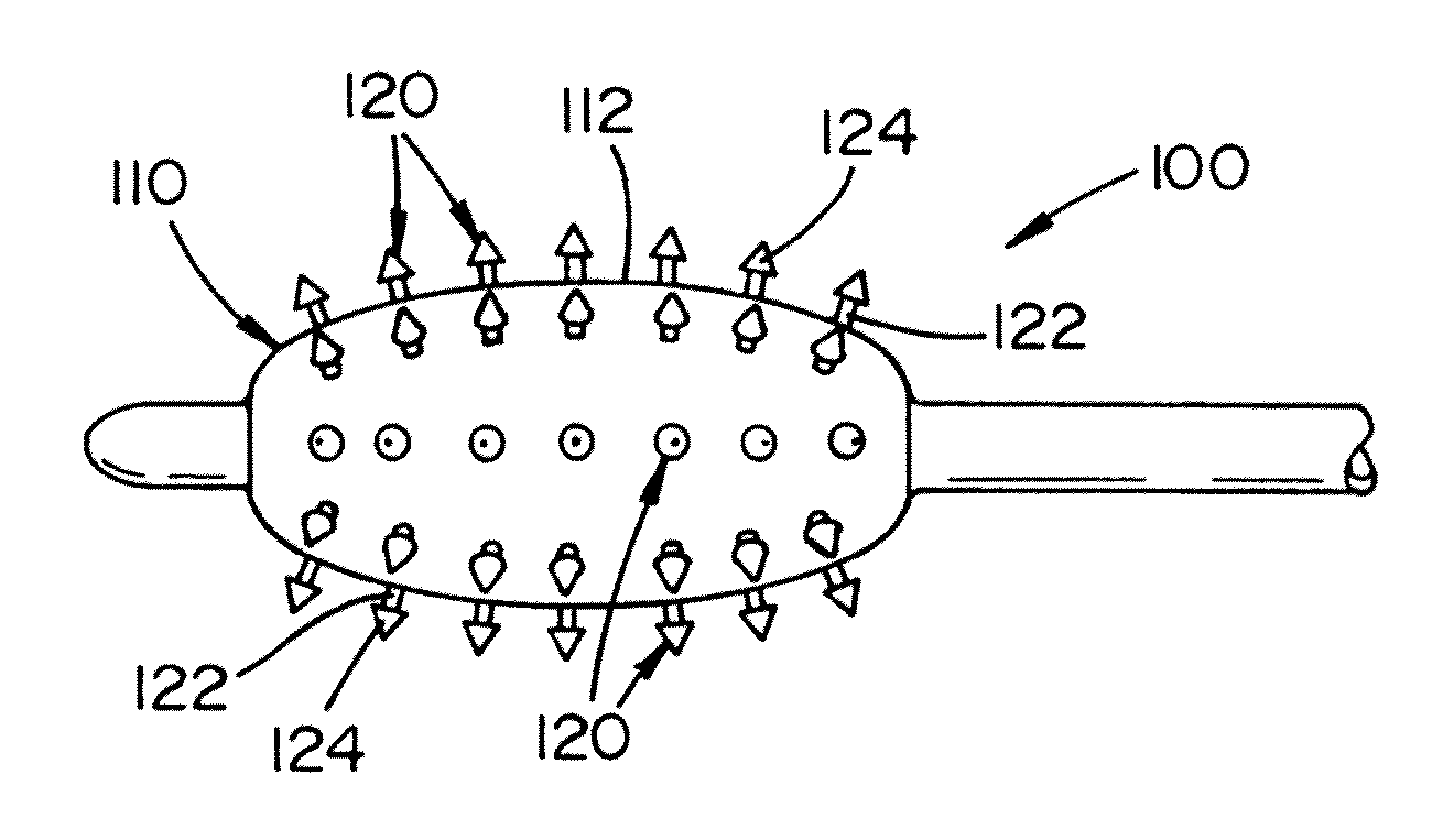 Biodegradable protrusions on inflatable device