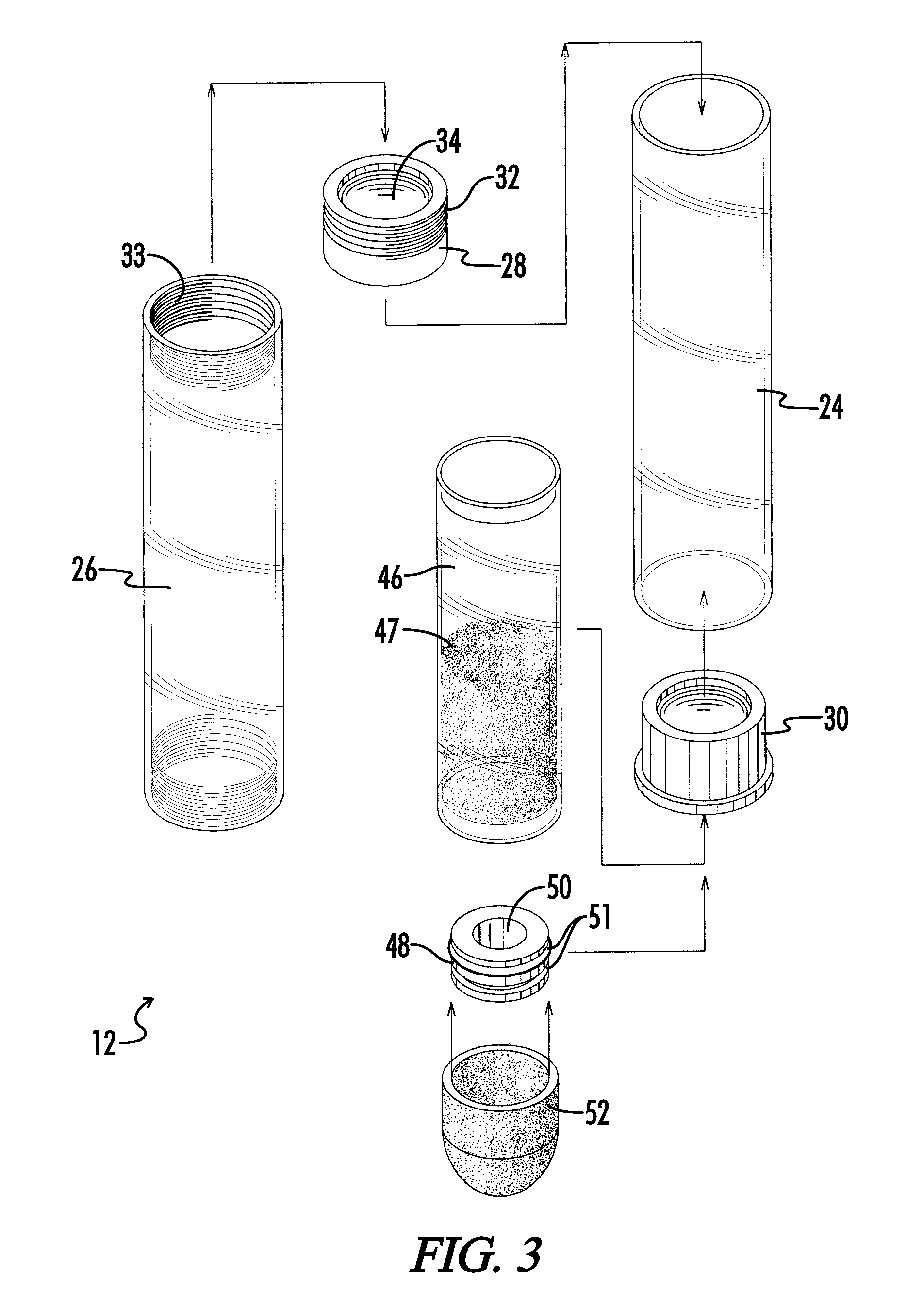 Double chamber water purification device