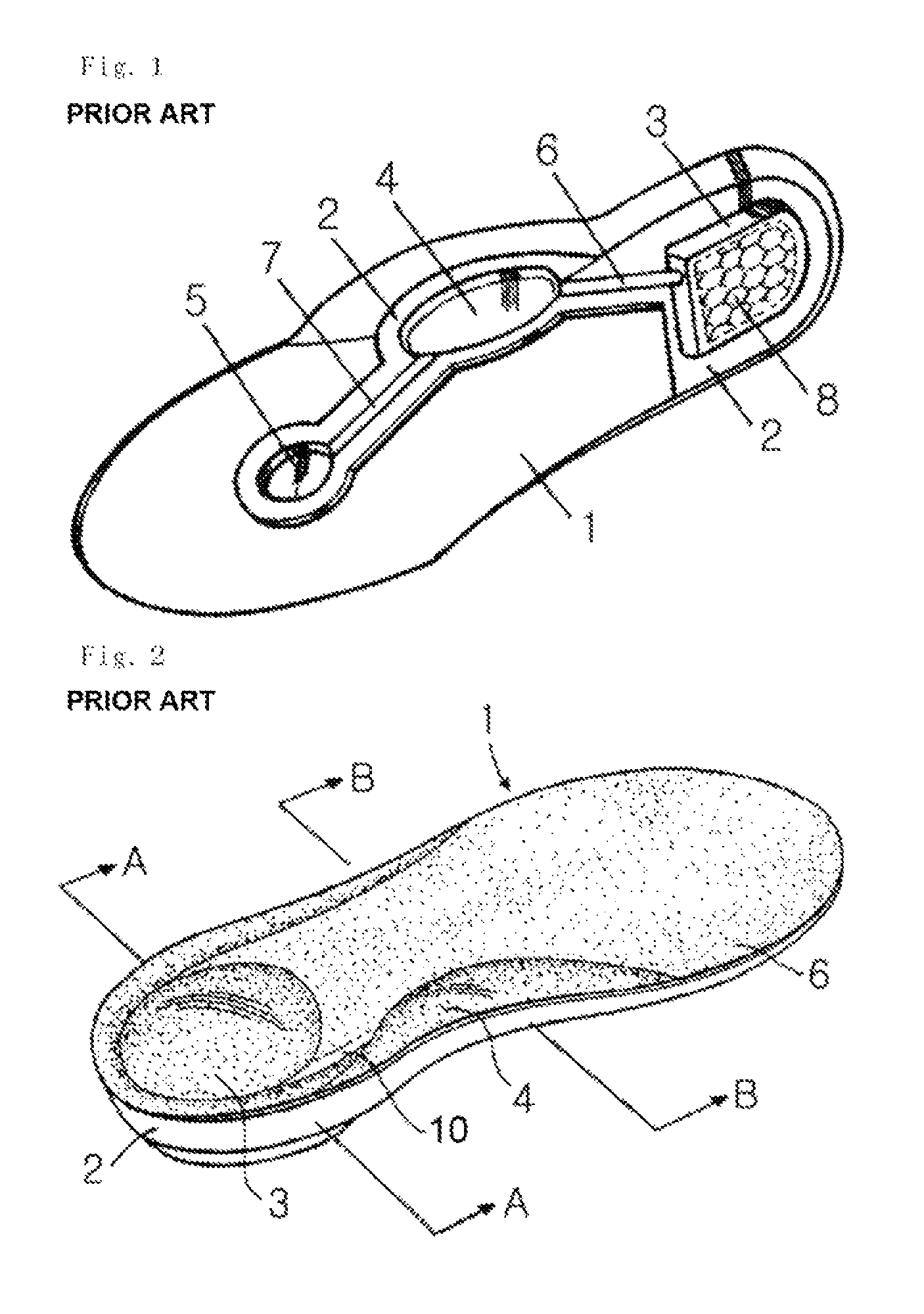 Inner sole including an air bag