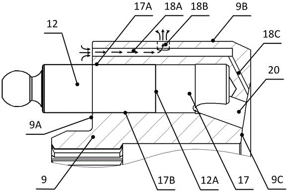 A cylinder body self-cooling structure of a swash plate plunger pump