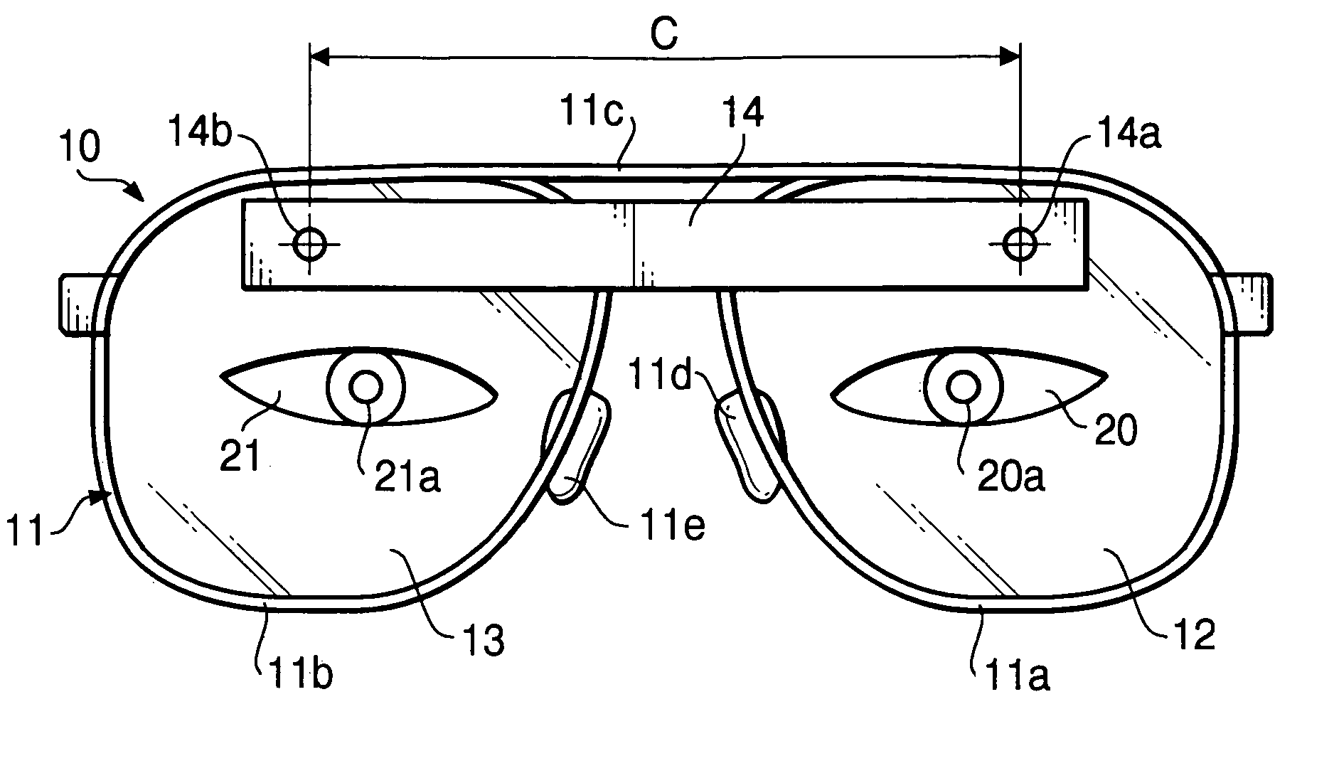 Method and device for measuring pupil distance