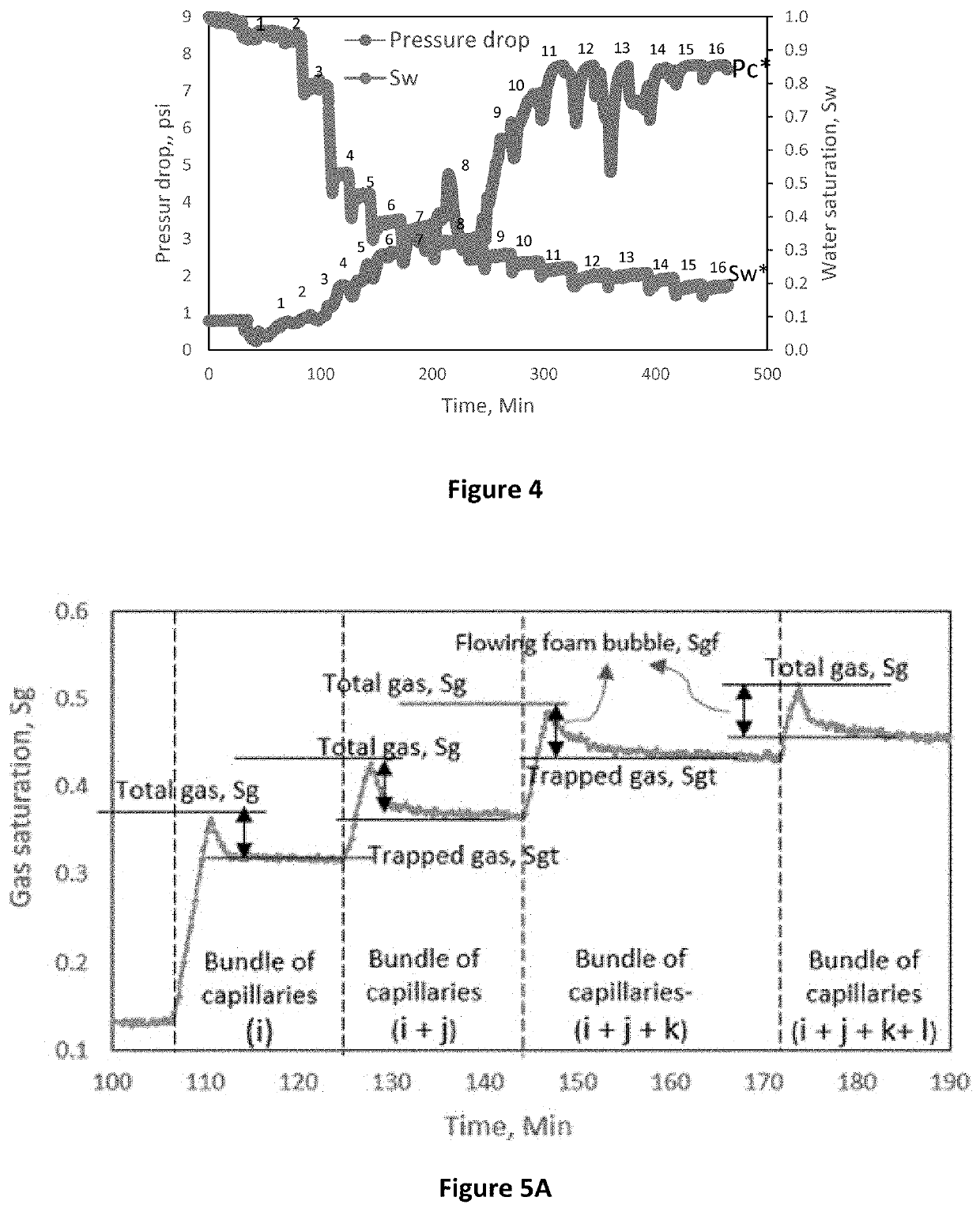 Method and apparatus for measuring capillary pressure and foam transport in porous media