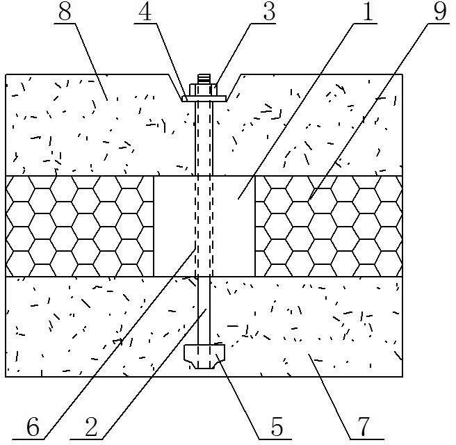 Novel method for installing prestress connecting piece of concrete heat-insulating sandwich board