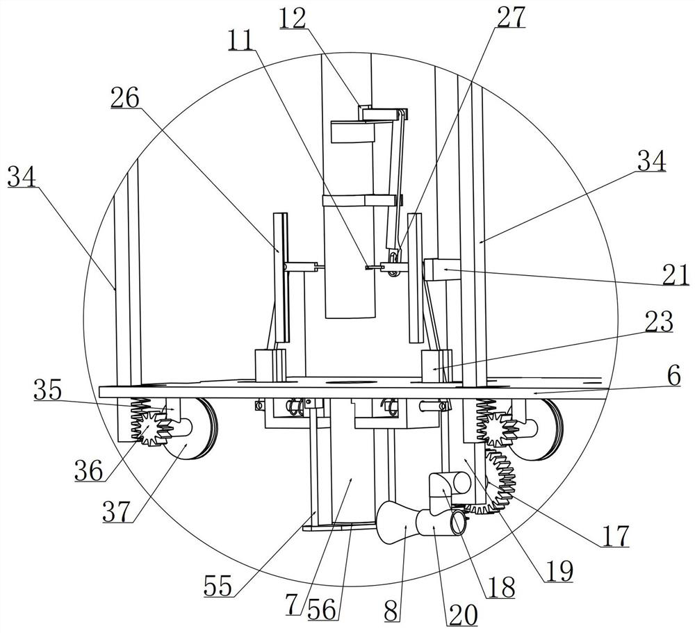 Adjustable moxa fumigating device for clinical nursing of endocrinology department