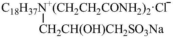 Primary amide quaternary ammonium salt type sodium hydroxypropyl sulfonate asphalt emulsifier and preparation method thereof