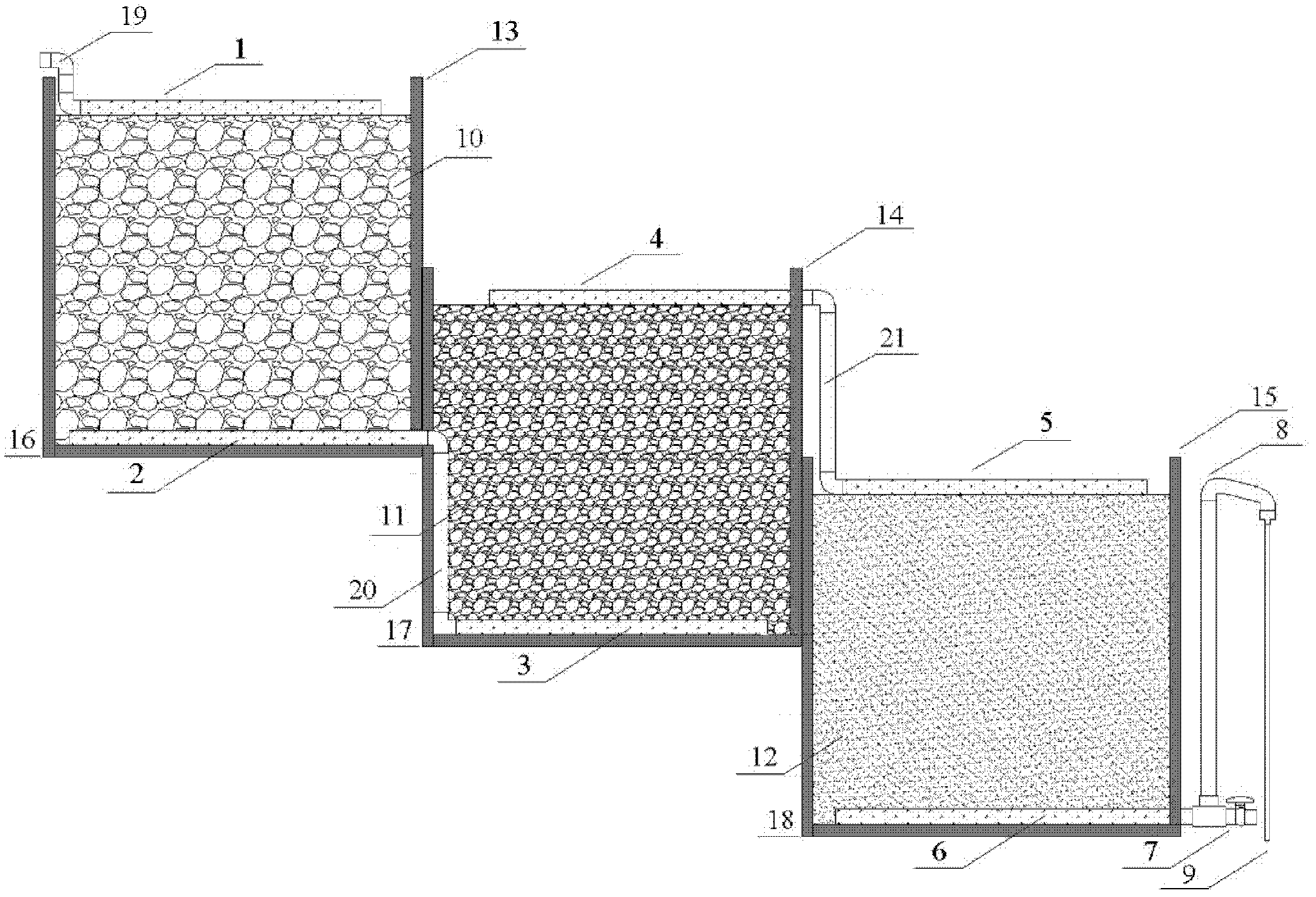 All-terrain subsurface flow constructed wetland combination system and application thereof