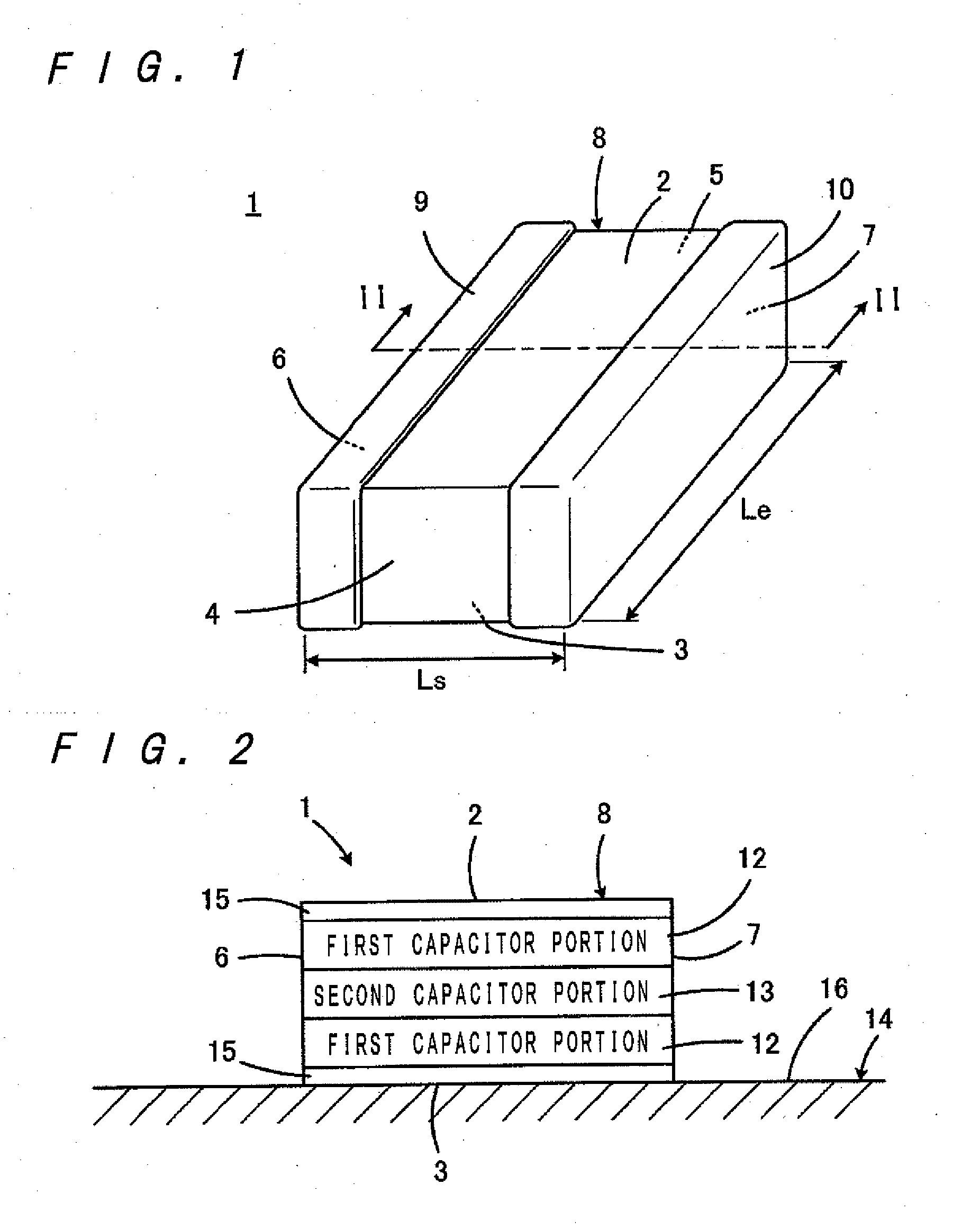 Multilayer capacitor having low equivalent series inductance and controlled equivalent series resistance