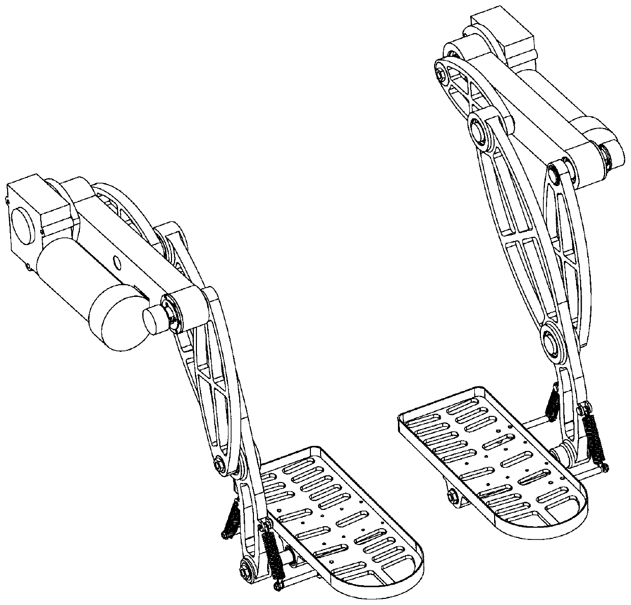 A four-link power-assisted walking mechanism