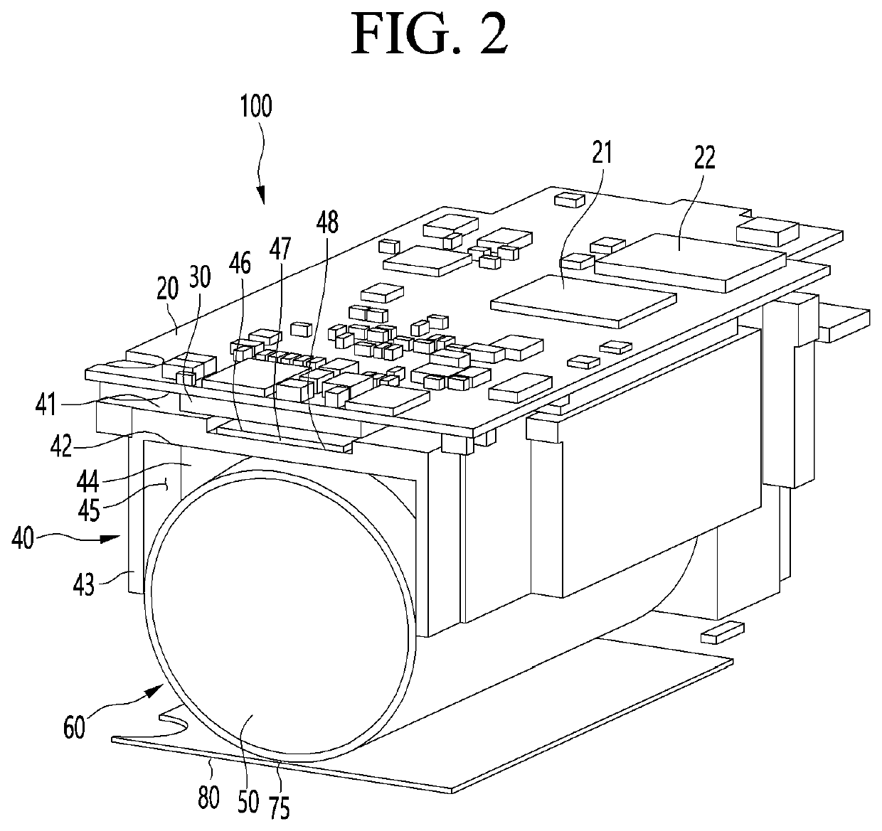 Electronic device with cylindrical battery