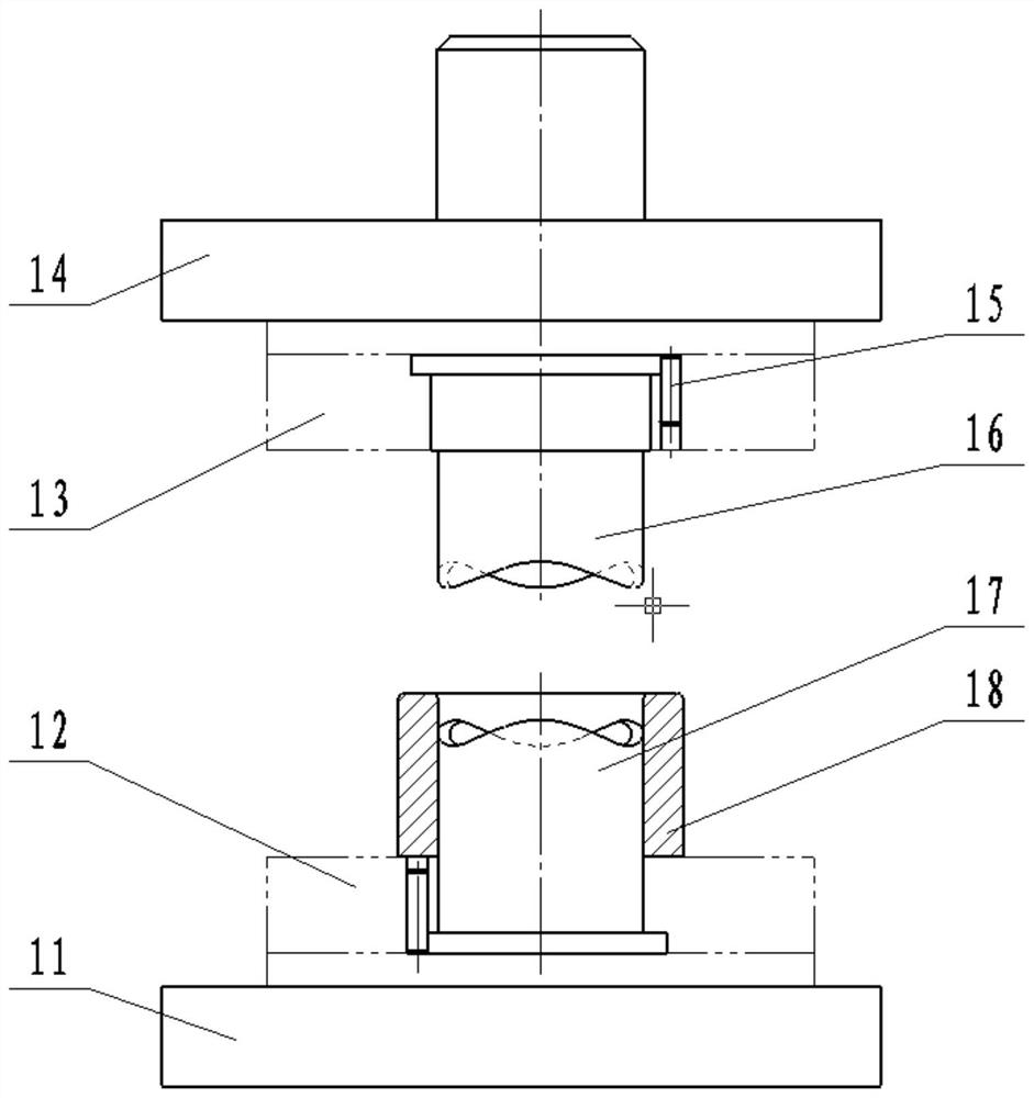Precision machining control method and machining die for single-layer closed wave spring