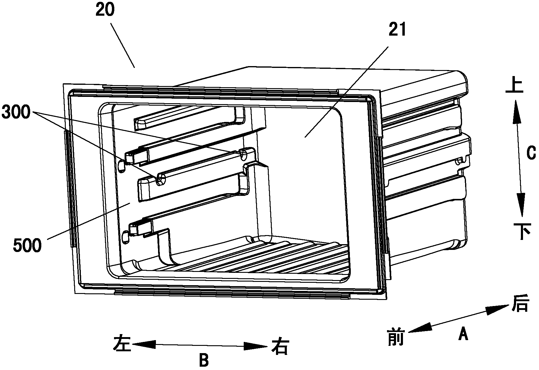 Drawer for refrigerators and refrigerator with same