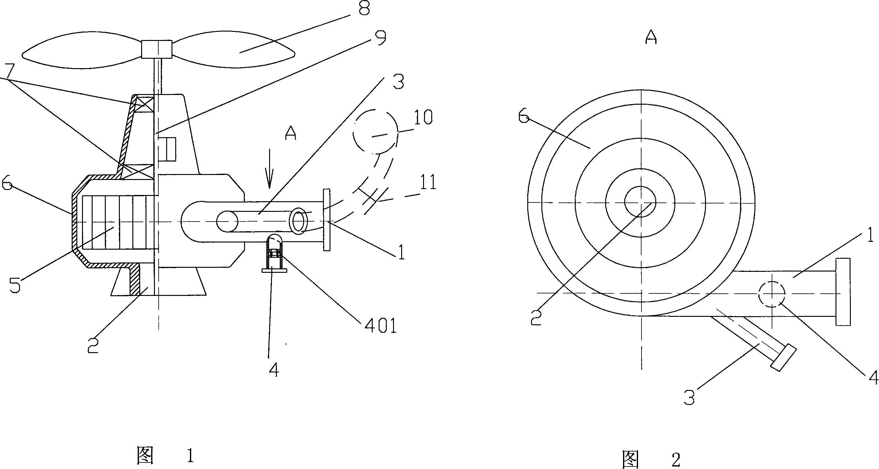 Hydraulic propeller of pressure-regulating speed-changing draught fan used for energy-saving cooling tower