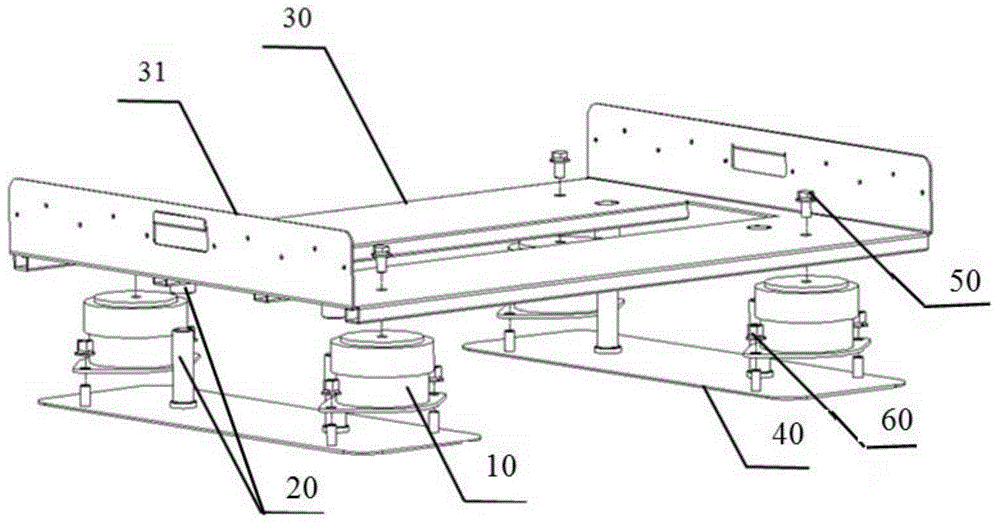 Damping device for transport of equipment sensitive to vibration