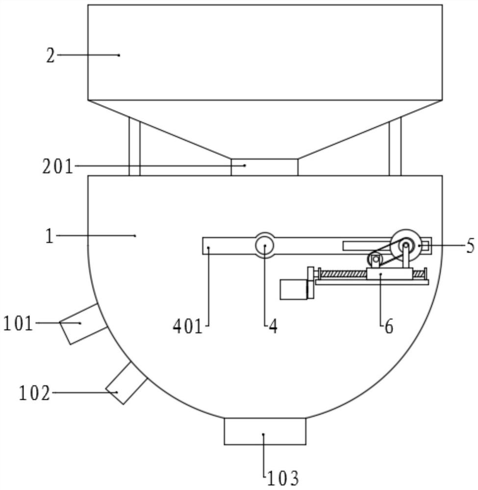 Chemical material screening device facilitating rapid separation and impurity removal