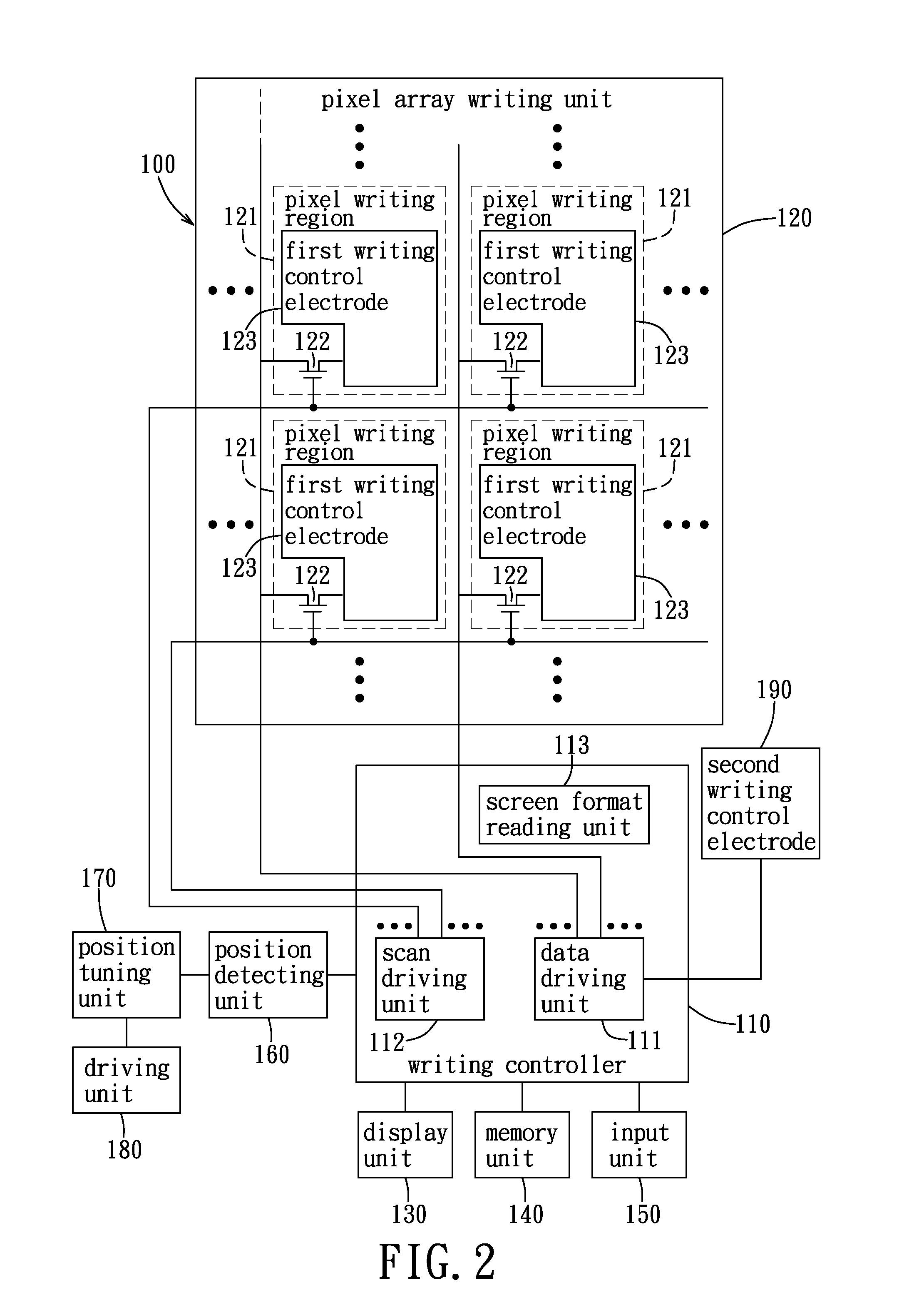 Writing apparatus for an electronic paper