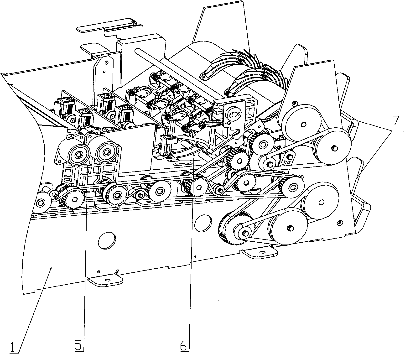 Note conveyer system of small-size sorter