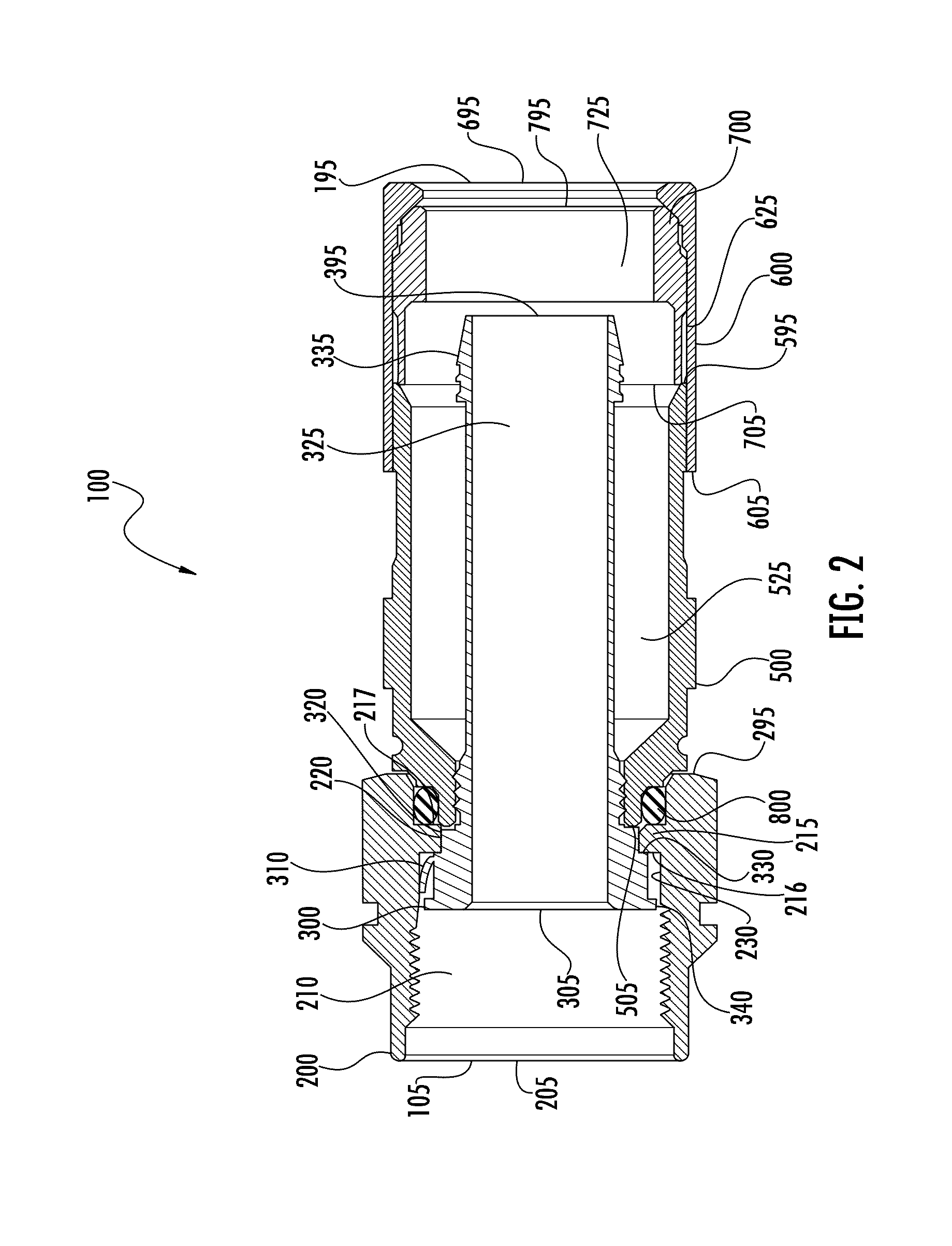 Coaxial cable connector with integral continuity contacting portion