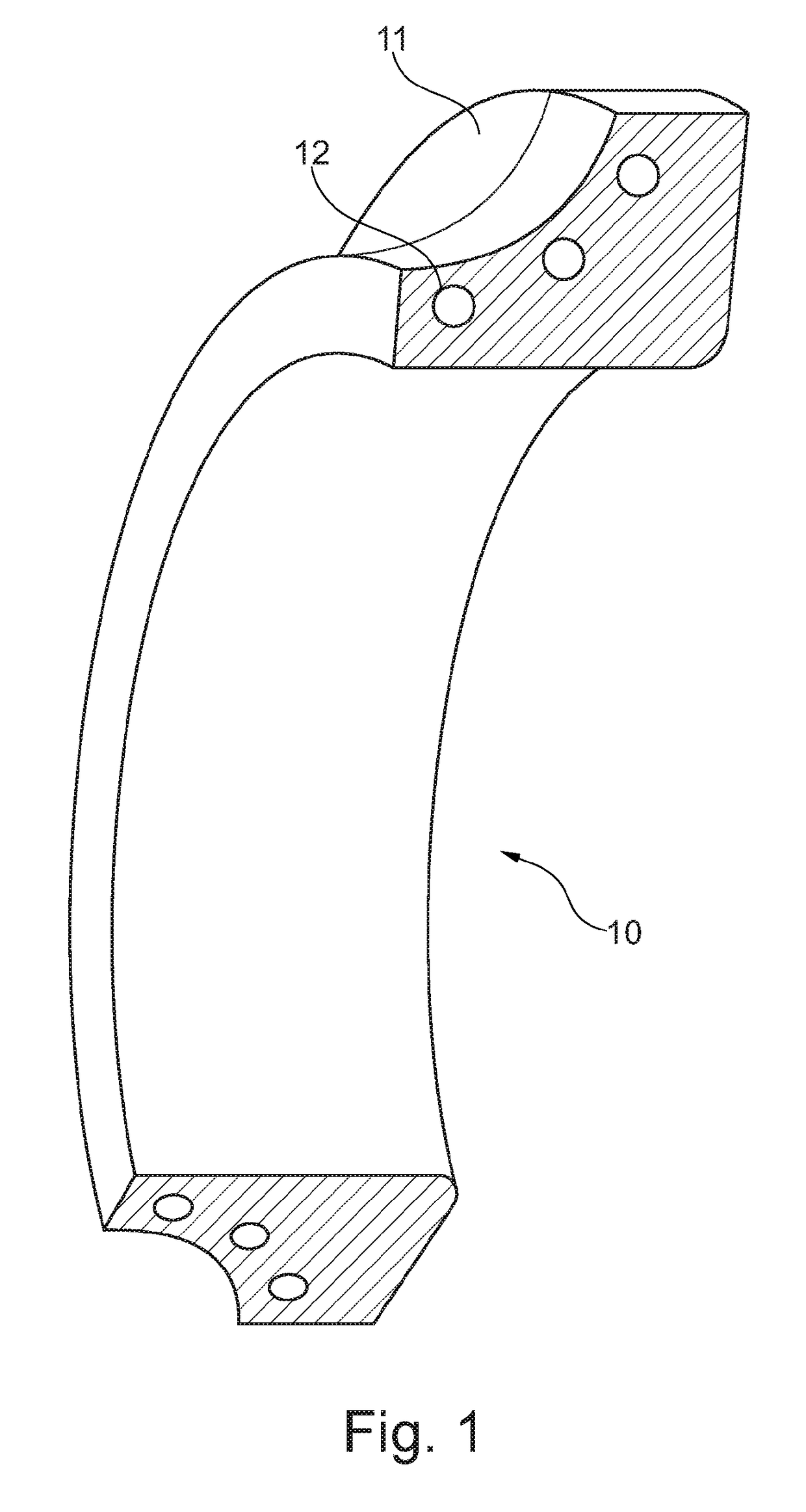 Bearing ring and layer by layer method for manufacturing a bearing ring