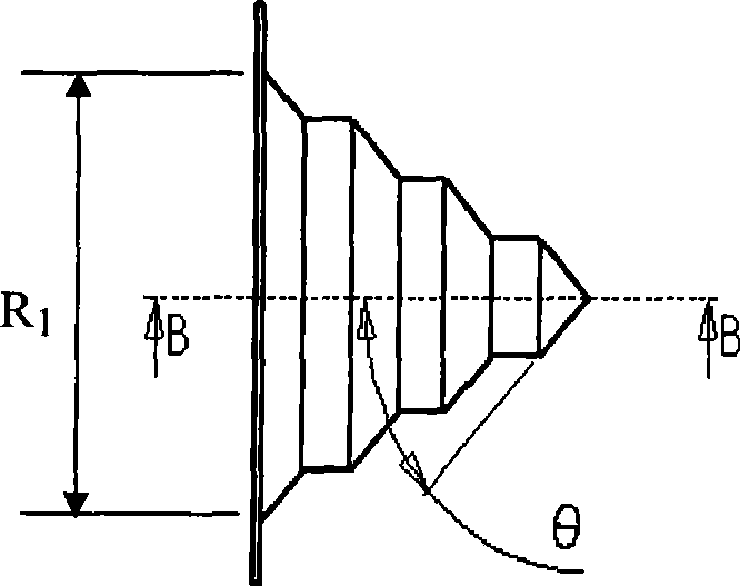 Laser reflection expanding cone and method for manufacturing same