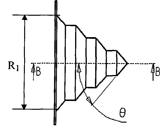 Laser reflection expanding cone and method for manufacturing same
