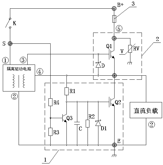 A safety protection circuit of non-contact electronic relay