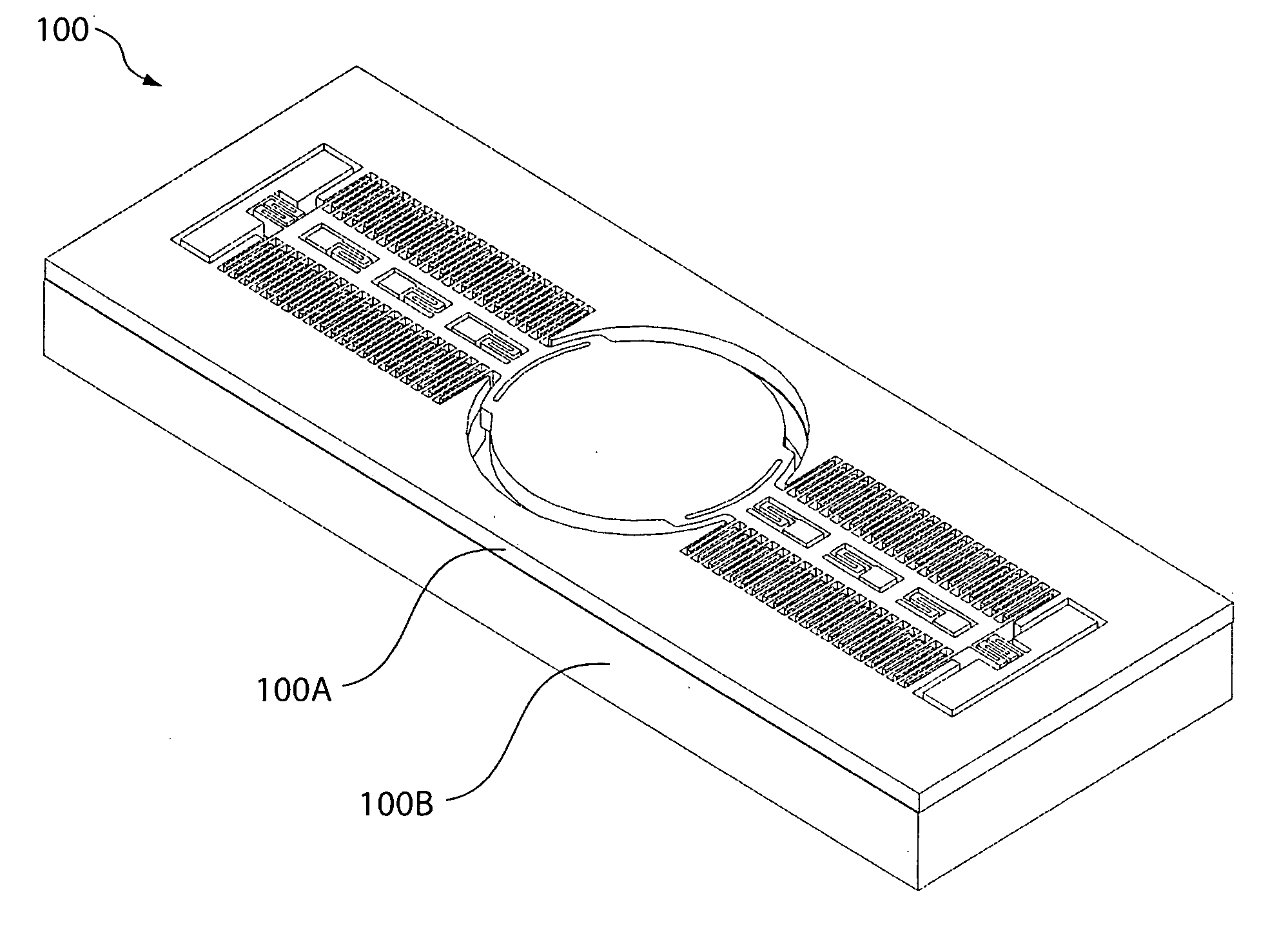 MEMS scanning mirror with trenched surface and tapered comb teeth for reducing inertia and deformation