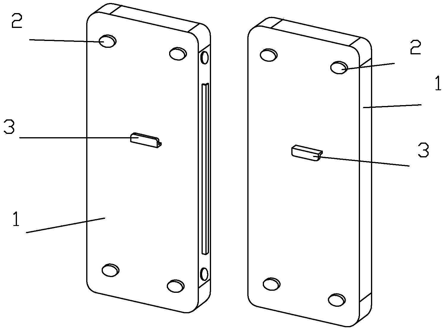 Split screen mobile phone assembly and method for split screen display