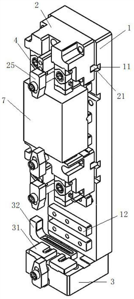 Clamp for machining hydraulic valve block datum plane