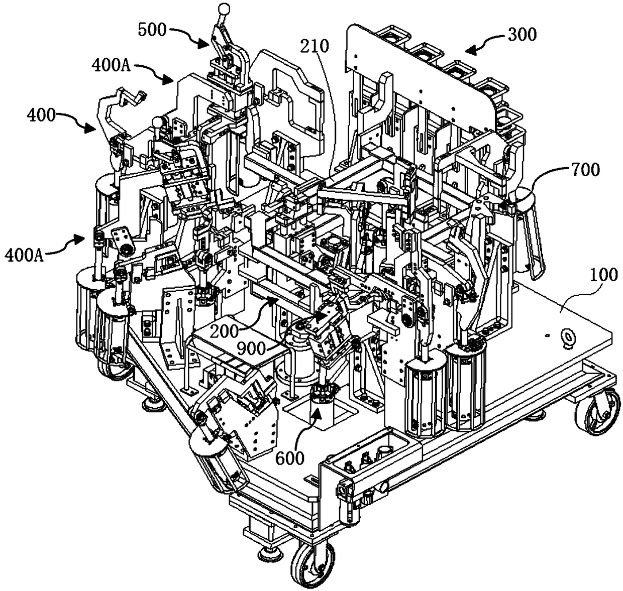 Turning positioning mechanism for upper positioning of automobile welding hole and turning positioning mechanism for lower positioning of automobile welding hole