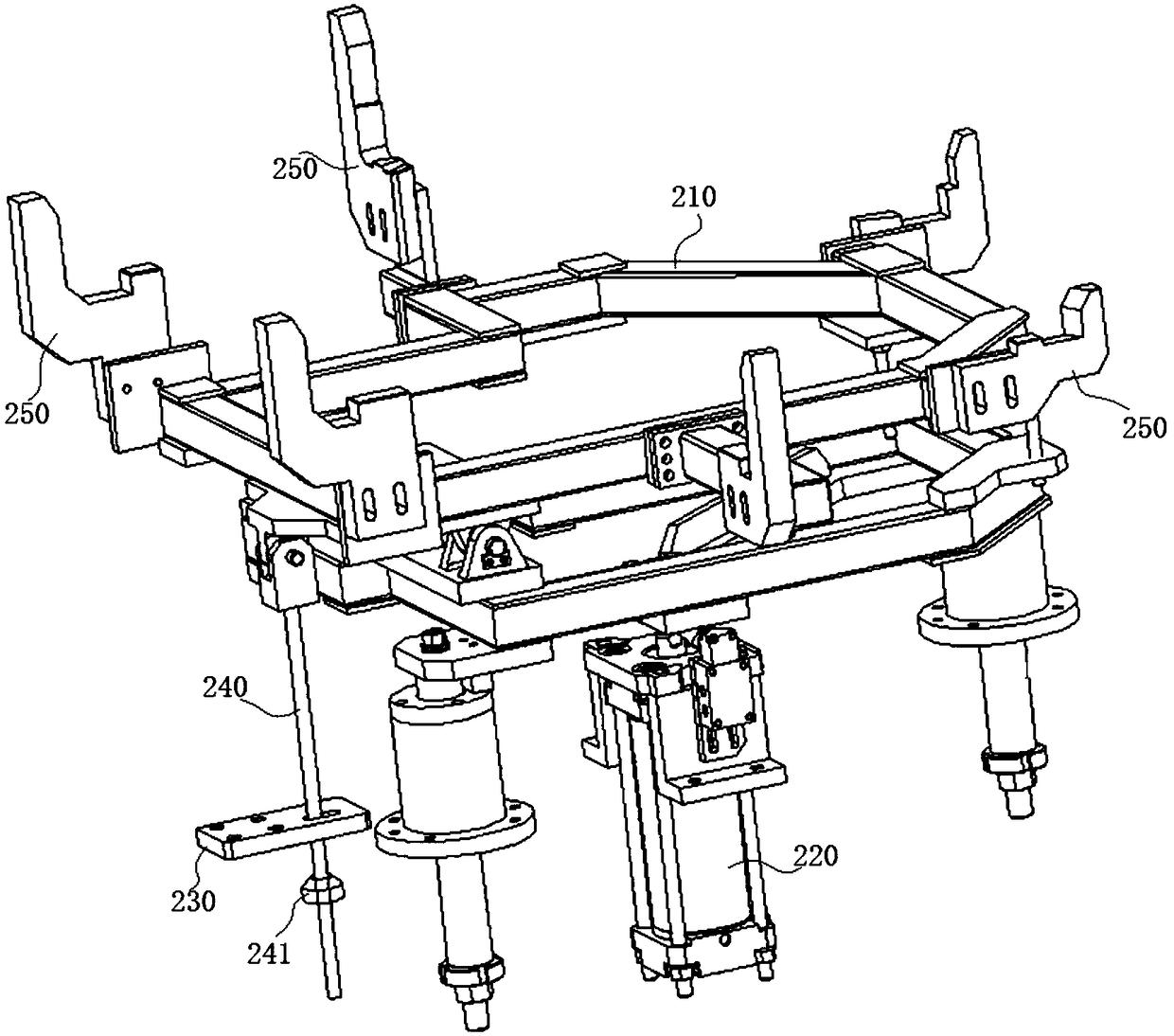 Turning positioning mechanism for upper positioning of automobile welding hole and turning positioning mechanism for lower positioning of automobile welding hole