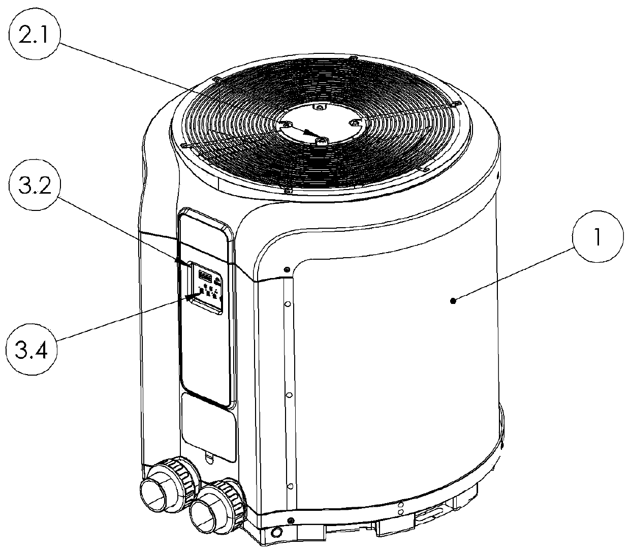 Intelligent air source heat pump efficiently using motor heat