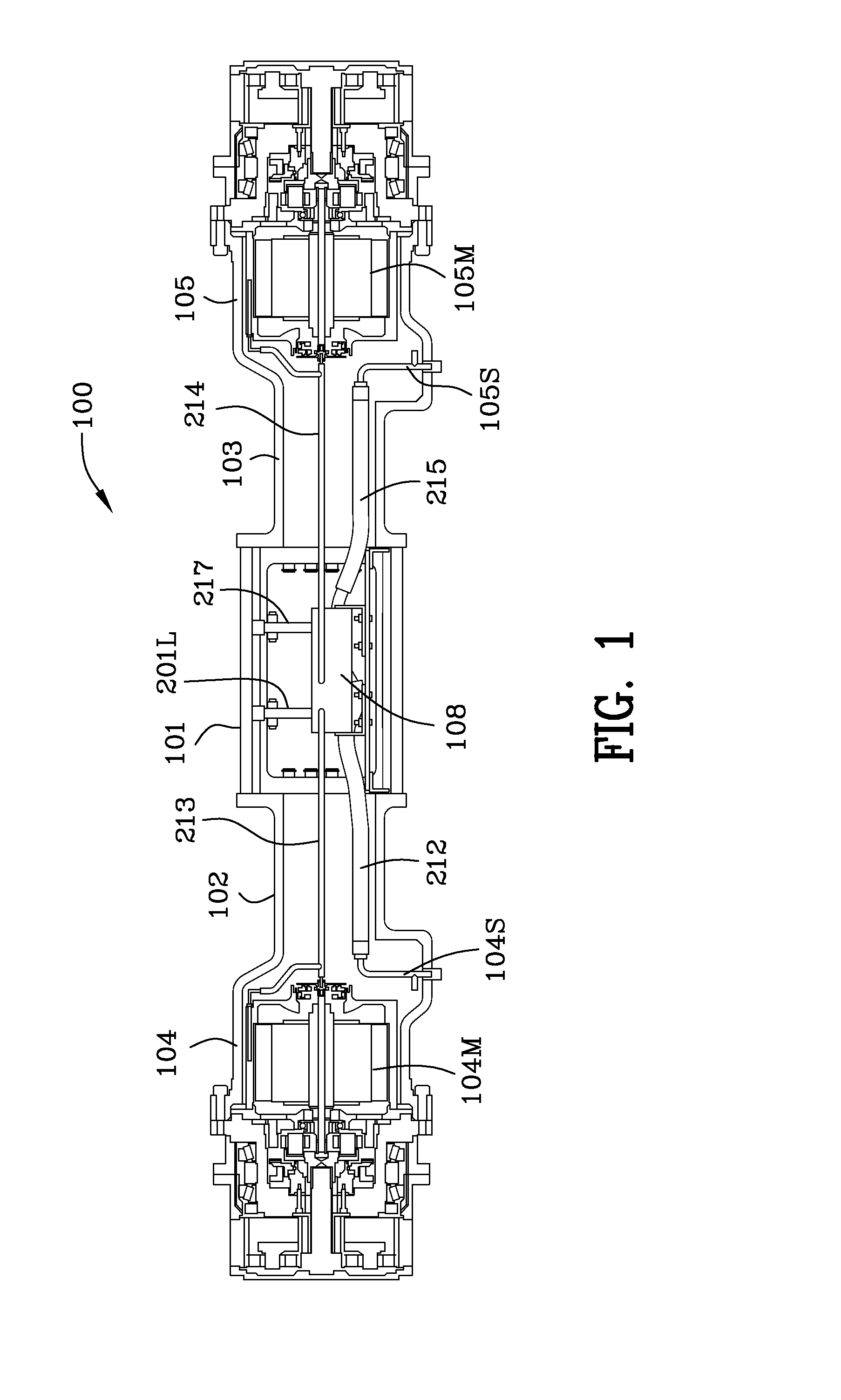 Wheel motor cooling system with equally divided flow