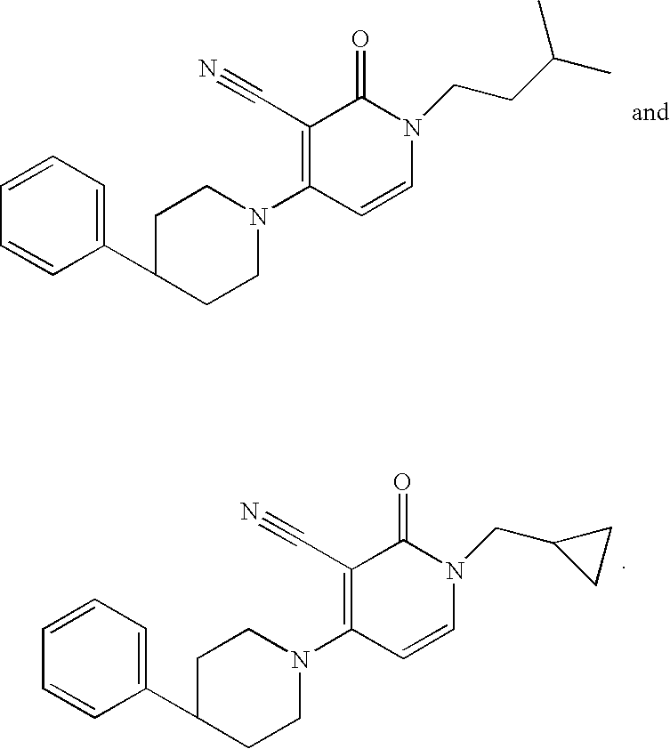 3-cyano-4-(4-phenyl-piperidin-1-yl)-pyridin-2-one derivatives