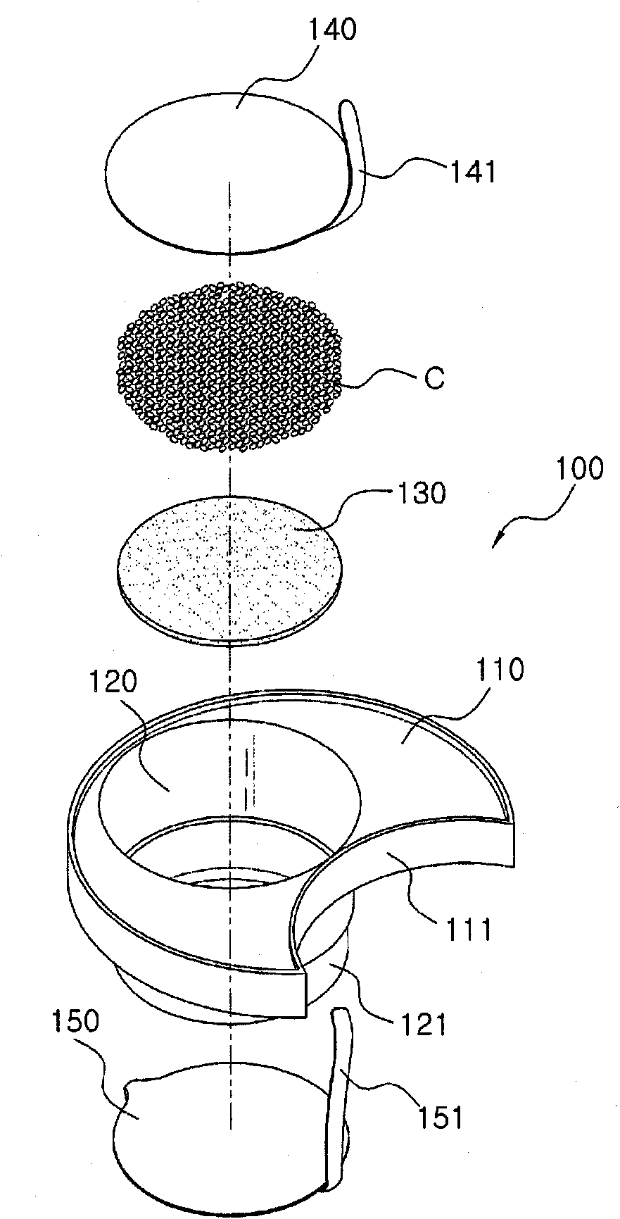 Disposable coffee-brewing device
