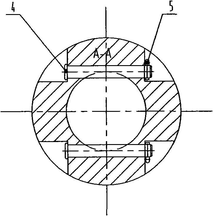 Quick connecting device for punch top and mandril of perforator