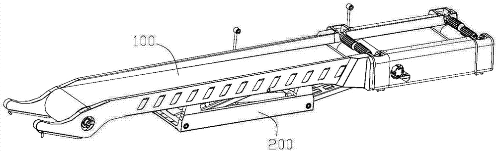 Fire hose take-up mechanism and fire fighting truck