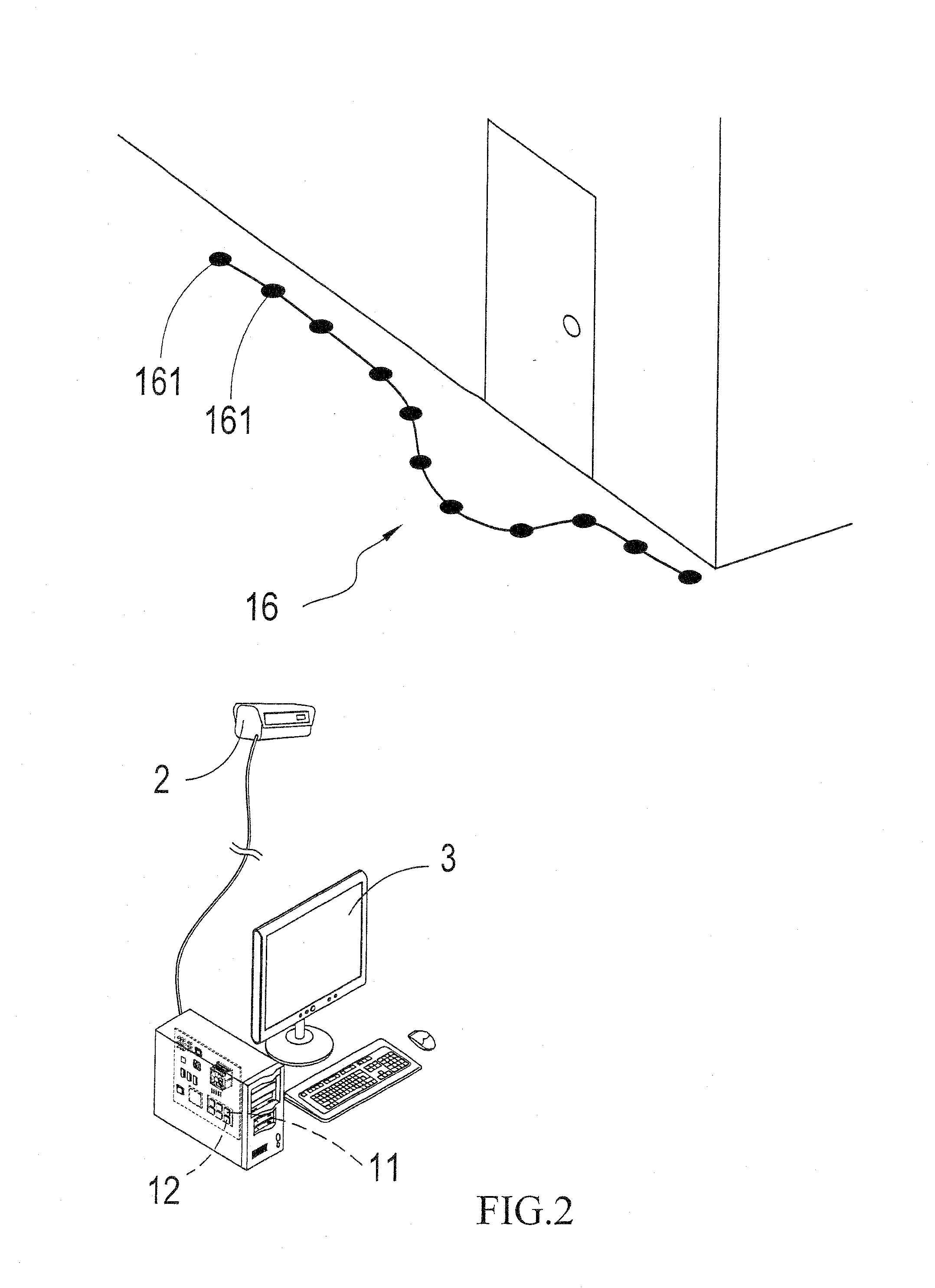Alarm chain based monitoring device