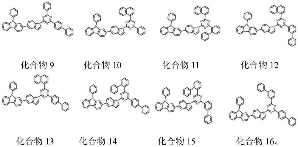 Compound for phosphorescent host material and application thereof