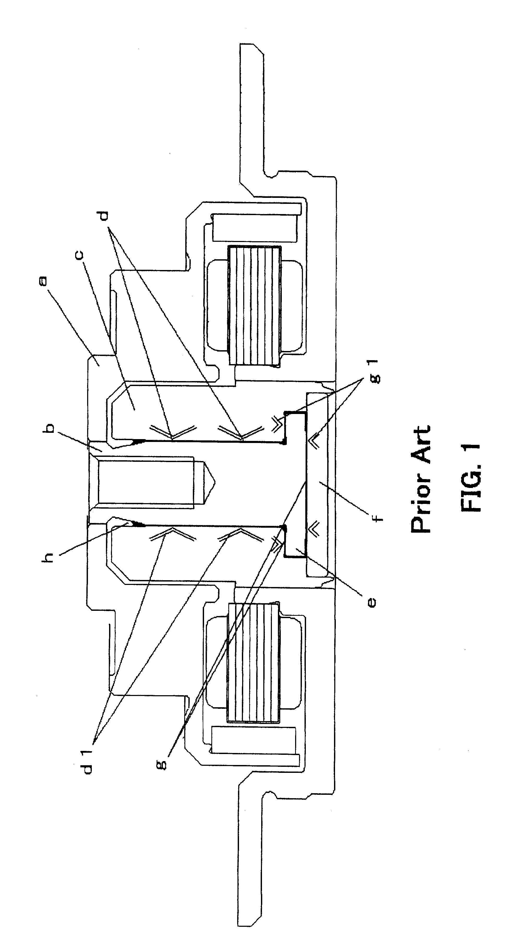 Disk drive spindle motor with radial inward thrust area annular protruding portion and bearing member communicating passage