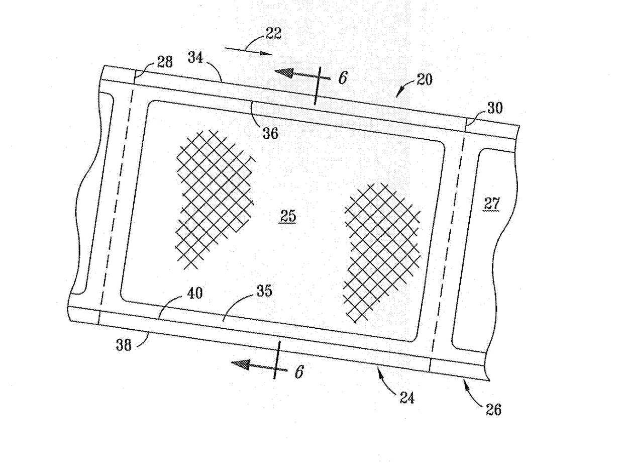 Selectively Repositionable Absorbent Mat with Releasably Adhering V-Fold