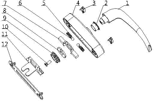 Aluminum alloy handle for doors and windows