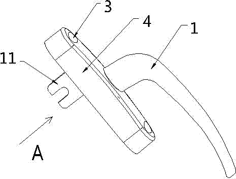 Aluminum alloy handle for doors and windows