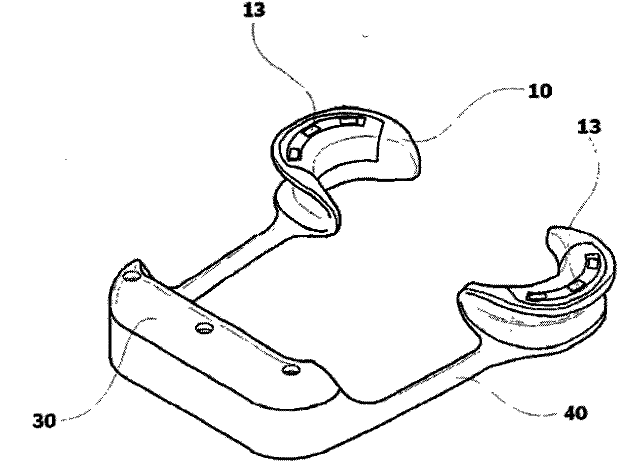 Intraoral LED illumination device with biteblock